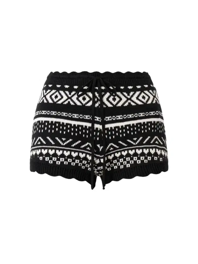 Shea Scalloped Cotton-jacquard Shorts