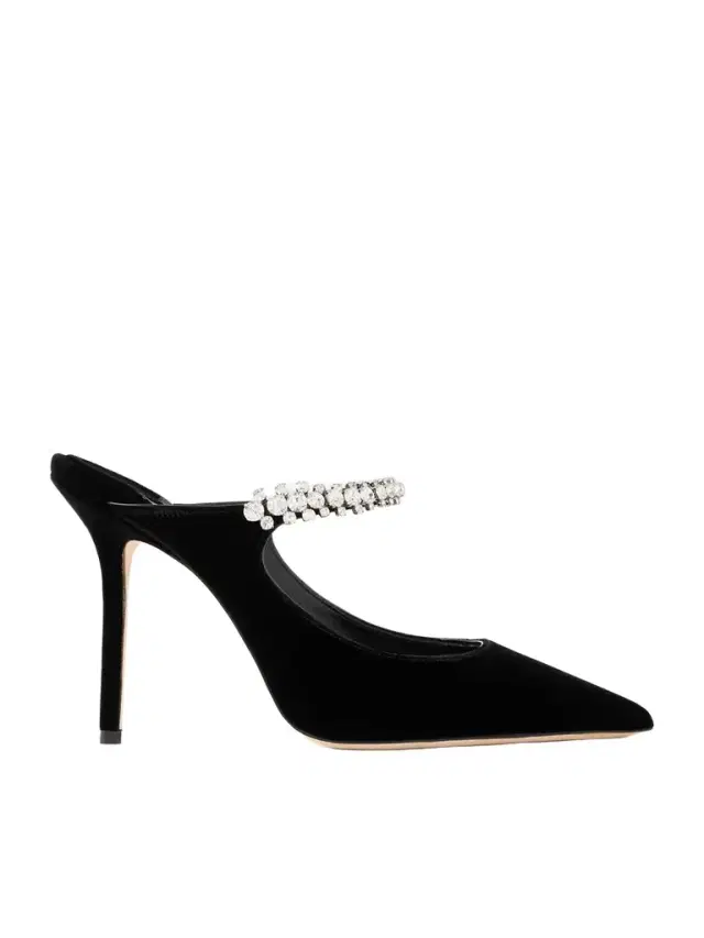 Jimmy Choo Bing 100 Crystal-embellished Velvet Pumps