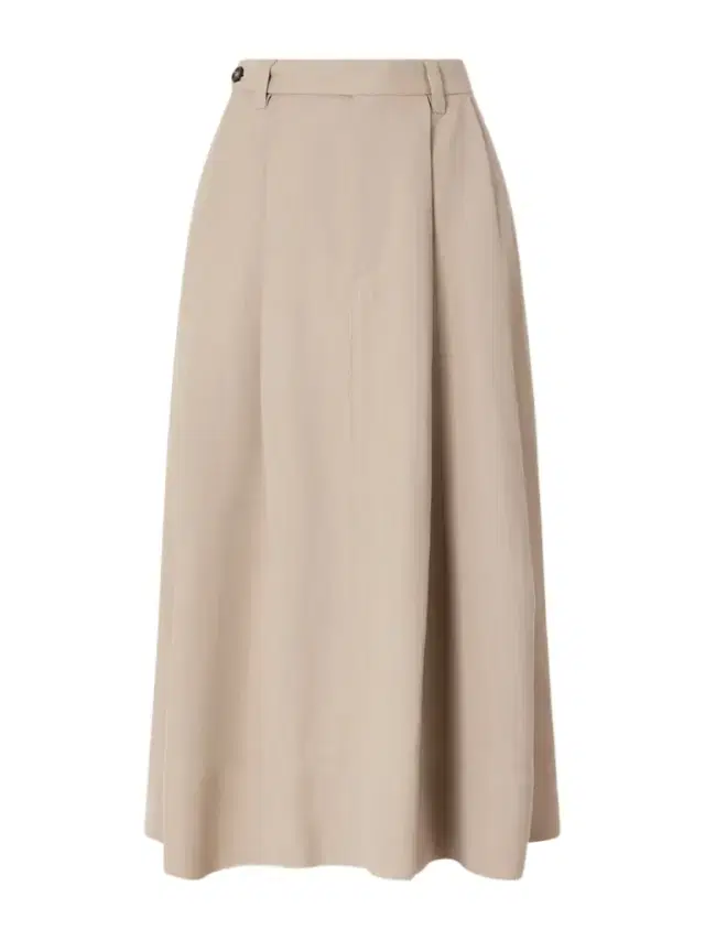 Embellished Pleated Twill Midi Skirt
