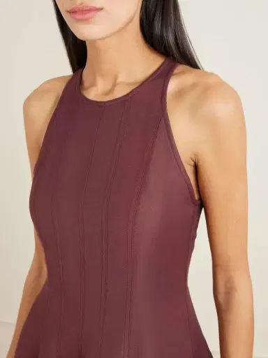 Brunello Cucinelli Paneled Twill Midi Dress | Thumbnail 5 Brunello Cucinelli Paneled Twill Midi Dress | Thumbnail 5