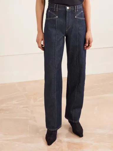 Isabel Marant Drolane Paneled Straight Jeans | Thumbnail 3 Isabel Marant Drolane Paneled Straight Jeans | Thumbnail 3