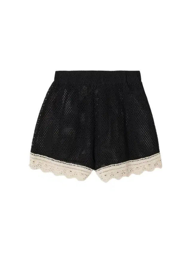 Kendall Crochet-trimmed Open-knit Cotton Shorts