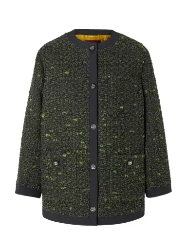 Gucci Crepe-trimmed Wool-blend Bouclé Jacket | Thumbnail 1