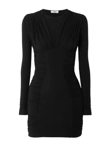 AGOLDE Abbi Ruched Stretch-lyocell Mini Dress | Thumbnail 1 AGOLDE Abbi Ruched Stretch-lyocell Mini Dress | Thumbnail 1
