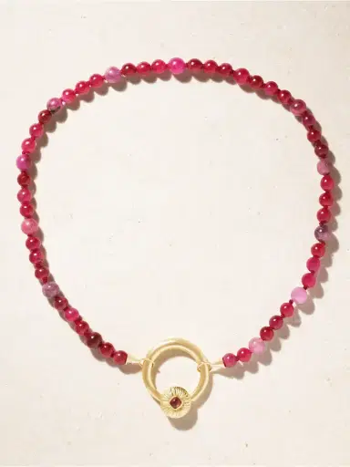 Marla Aaron Flower Musgrave Lock 14-karat Gold, Ruby And Spinel Necklace | Thumbnail 4 Marla Aaron Flower Musgrave Lock 14-karat Gold, Ruby And Spinel Necklace | Thumbnail 4