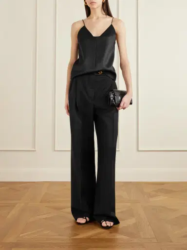 Brandon Maxwell The Bridges Paneled Wool And Silk-blend Top | Thumbnail 2 Brandon Maxwell The Bridges Paneled Wool And Silk-blend Top | Thumbnail 2