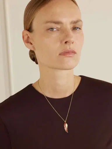 Garrard Wings 18-karat Gold, Diamond And Enamel Necklace | Thumbnail 5