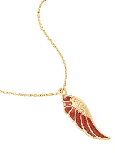 Garrard Wings 18-karat Gold, Diamond And Enamel Necklace | Thumbnail 1