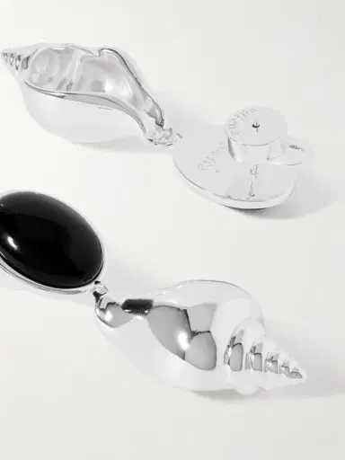 Julietta Ponza Silver-plated Onyx Earrings | Thumbnail 3 Julietta Ponza Silver-plated Onyx Earrings | Thumbnail 3
