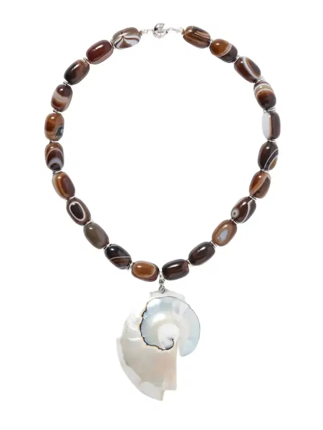 Firenze Silver-tone, Resin And Shell Necklace