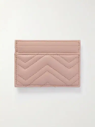 Gucci Gg Marmont Quilted Textured-leather Cardholder | Thumbnail 2