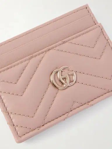 Gucci Gg Marmont Quilted Textured-leather Cardholder | Thumbnail 3