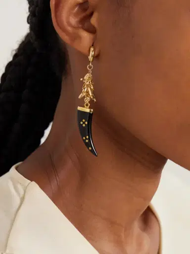 Isabel Marant Gold-tone Horn Hoop Earrings | Thumbnail 2