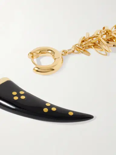 Isabel Marant Gold-tone Horn Hoop Earrings | Thumbnail 3