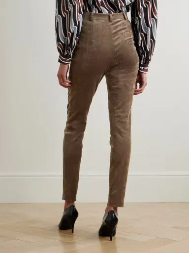 Gucci Embellished Cotton-blend Stretch-velvet Skinny Pants | Thumbnail 4 Gucci Embellished Cotton-blend Stretch-velvet Skinny Pants | Thumbnail 4