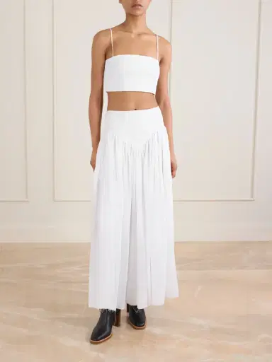 Gabriela Hearst Blazie Cropped Linen Top | Thumbnail 2 Gabriela Hearst Blazie Cropped Linen Top | Thumbnail 2