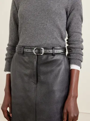 Déhanche Mija Ostrich-effect Leather Belt | Thumbnail 2 Déhanche Mija Ostrich-effect Leather Belt | Thumbnail 2