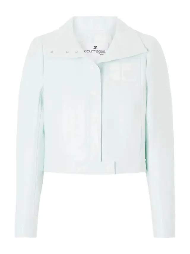 Reeditioncropped Coated Cotton-blend Jacket