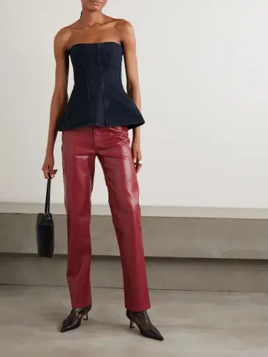 AGOLDE Lara Strapless Paneled Denim Bustier Top | Thumbnail 2