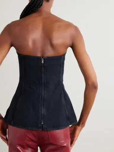 AGOLDE Lara Strapless Paneled Denim Bustier Top | Thumbnail 3