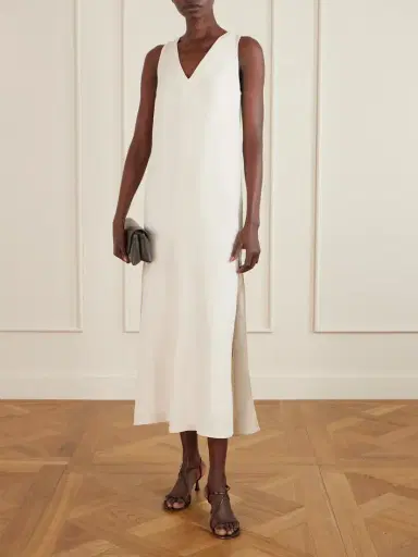 Brunello Cucinelli Crepe Midi Dress | Thumbnail 2