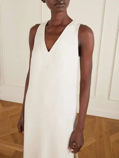 Brunello Cucinelli Crepe Midi Dress | Thumbnail 3