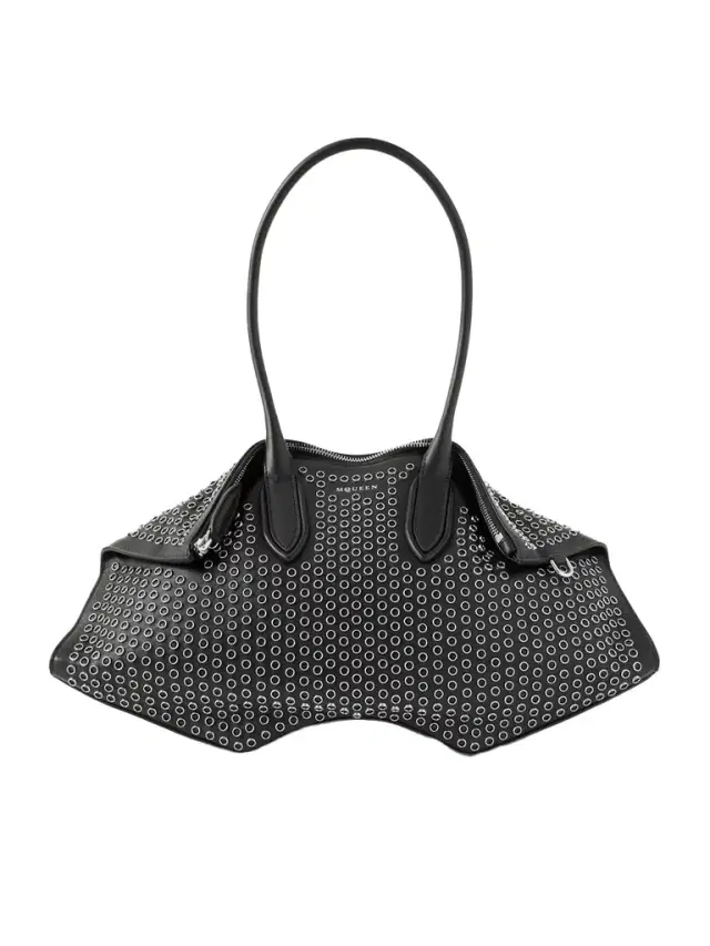 Manta Eyelet-embellished Leather Shoulder Bag