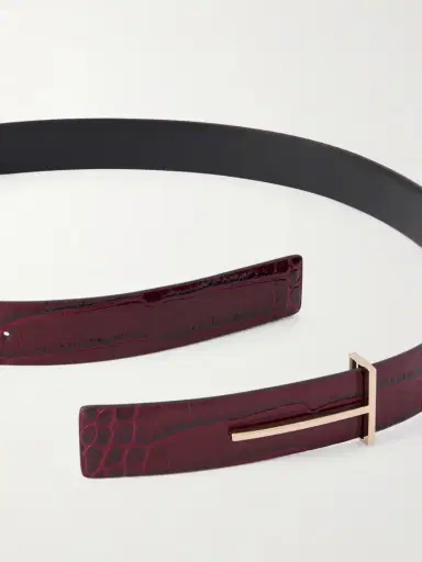 Tom Ford Croc-effect Leather Belt | Thumbnail 3 Tom Ford Croc-effect Leather Belt | Thumbnail 3