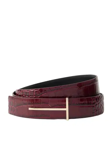 Tom Ford Croc-effect Leather Belt | Thumbnail 1 Tom Ford Croc-effect Leather Belt | Thumbnail 1