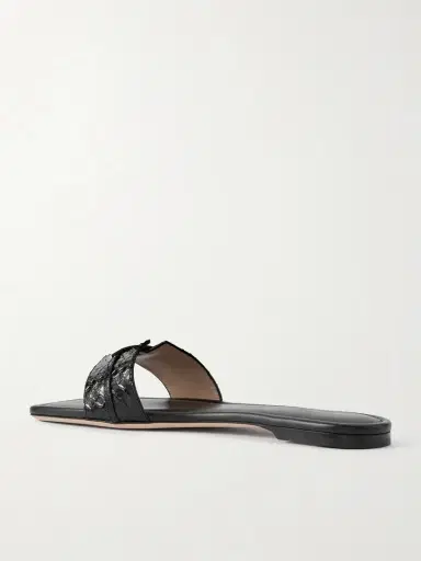 Tom Ford Embellished Snake-effect Leather Slides | Thumbnail 3