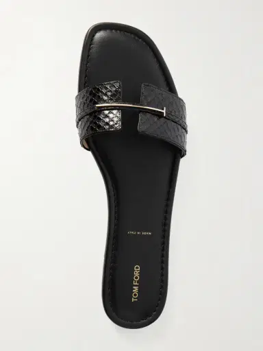 Tom Ford Embellished Snake-effect Leather Slides | Thumbnail 6