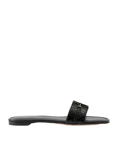 Tom Ford Embellished Snake-effect Leather Slides | Thumbnail 1