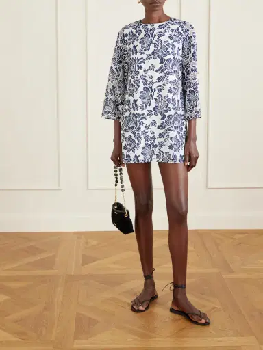 Borgo de Nor Stevie Cotton-blend Corded Lace Mini Dress | Thumbnail 2 Borgo de Nor Stevie Cotton-blend Corded Lace Mini Dress | Thumbnail 2