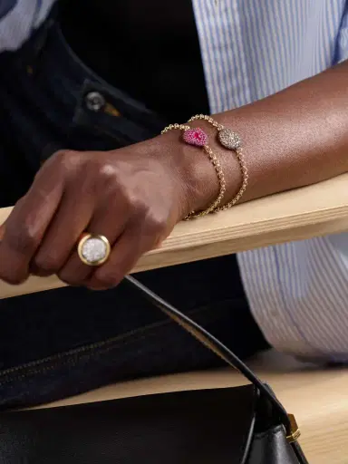 Lucy Delius Pocket Watch Rhodium-plated, 14-karat Gold And Diamond Bracelet | Thumbnail 4 Lucy Delius Pocket Watch Rhodium-plated, 14-karat Gold And Diamond Bracelet | Thumbnail 4