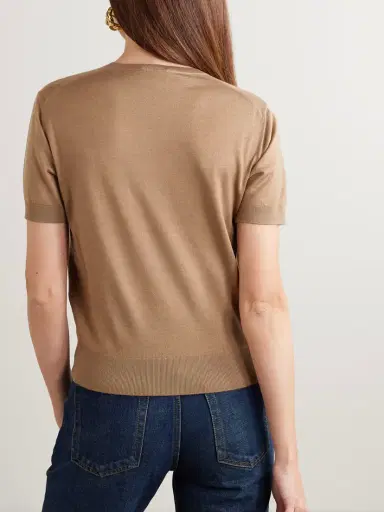 Saint Laurent Wool, Cashmere And Silk-blend Top | Thumbnail 3 Saint Laurent Wool, Cashmere And Silk-blend Top | Thumbnail 3