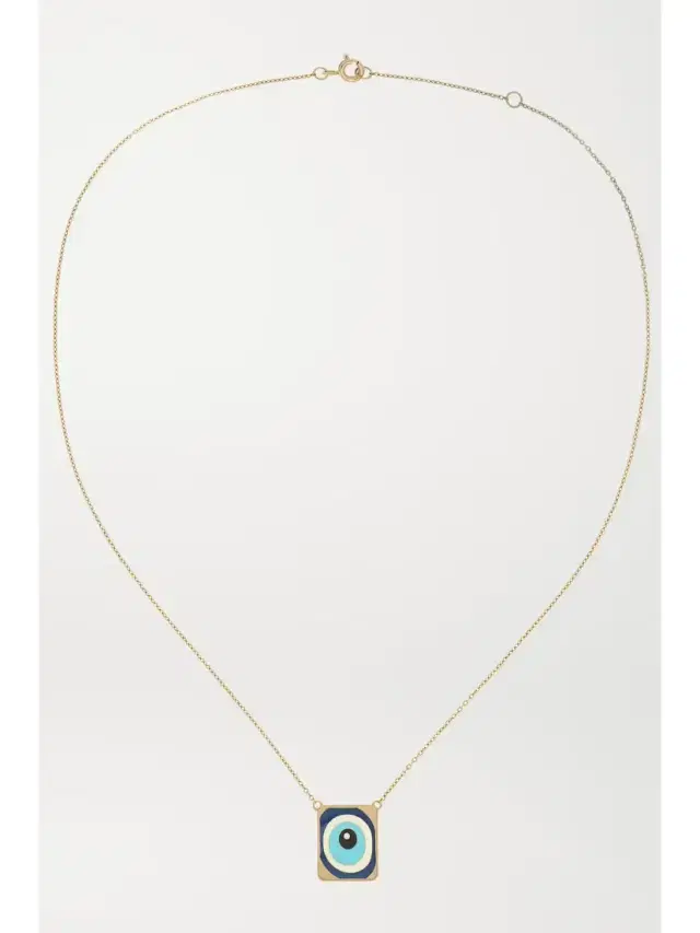 18-karat Rose Gold, Enamel And Diamond Necklace