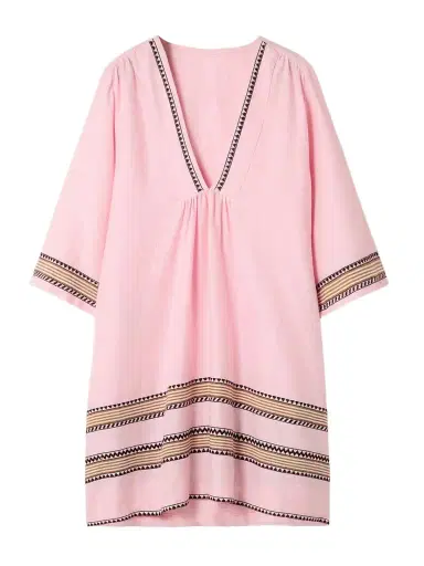 Lemlem Belkis Striped Cotton Kaftan | Thumbnail 1