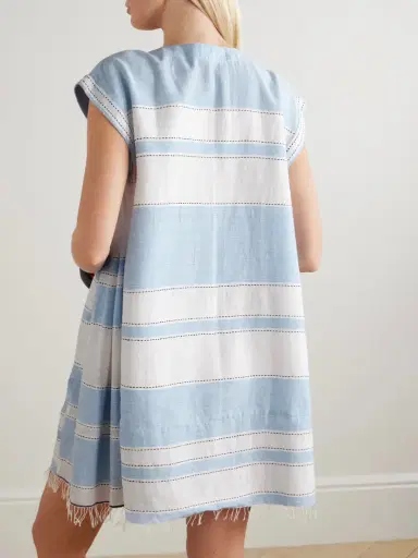Lemlem Elina Fringed Striped Cotton-blend Kaftan | Thumbnail 3