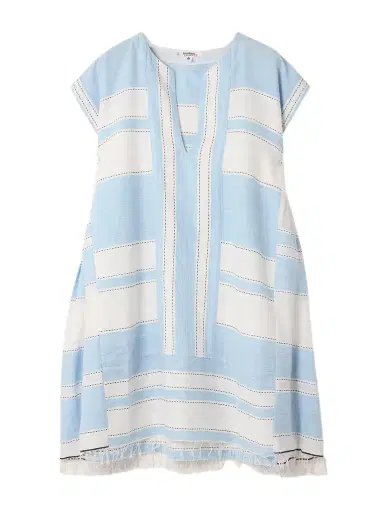 Lemlem Elina Fringed Striped Cotton-blend Kaftan | Thumbnail 1