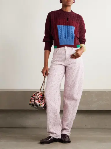 Loewe Layered Cable-knit Wool Sweater | Thumbnail 2