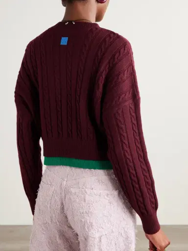 Loewe Layered Cable-knit Wool Sweater | Thumbnail 3