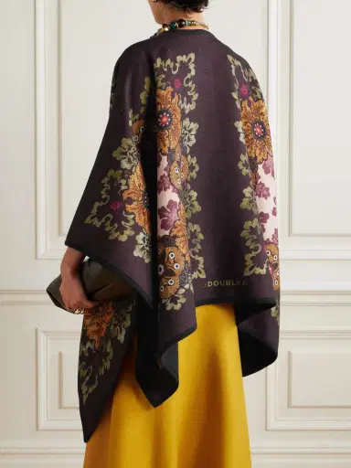 La DoubleJ Printed Wool Cape | Thumbnail 3 La DoubleJ Printed Wool Cape | Thumbnail 3