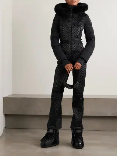 Mackage Lorelle Belted Hooded Plush-trimmed Quilted Padded Down Ski Suit | Thumbnail 2