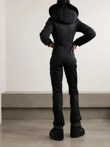 Mackage Lorelle Belted Hooded Plush-trimmed Quilted Padded Down Ski Suit | Thumbnail 3