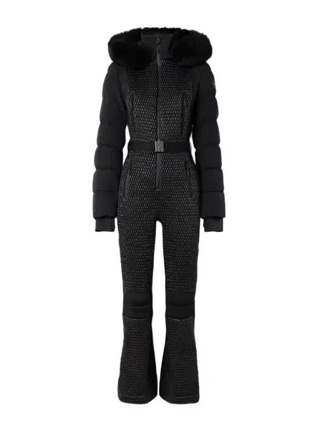 Lorelle Belted Hooded Plush-trimmed Quilted Padded Down Ski Suit Lorelle Belted Hooded Plush-trimmed Quilted Padded Down Ski Suit
