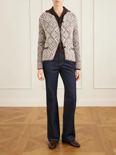Loro Piana Jacquard-knit Cashmere Cardigan | Thumbnail 2 Loro Piana Jacquard-knit Cashmere Cardigan | Thumbnail 2