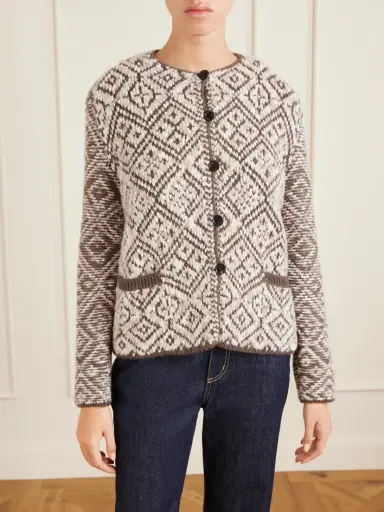 Loro Piana Jacquard-knit Cashmere Cardigan | Thumbnail 3 Loro Piana Jacquard-knit Cashmere Cardigan | Thumbnail 3