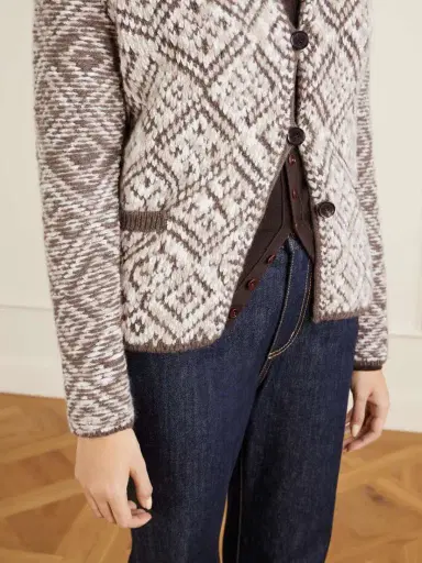 Loro Piana Jacquard-knit Cashmere Cardigan | Thumbnail 5 Loro Piana Jacquard-knit Cashmere Cardigan | Thumbnail 5
