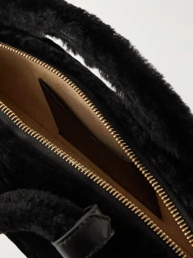 Alaïa Le Teckel Leather-trimmed Shearling Clutch | Thumbnail 5 Alaïa Le Teckel Leather-trimmed Shearling Clutch | Thumbnail 5