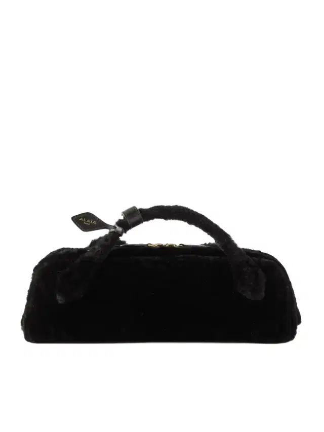Alaïa Le Teckel Leather-trimmed Shearling Clutch